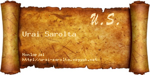 Urai Sarolta névjegykártya