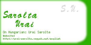 sarolta urai business card